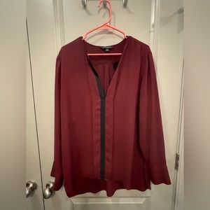 Banana Republic maroon long sleeve loose blouse